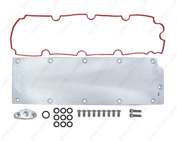 ICT BILLET LS DOD/AFM CONVERSION VALLEY COVER WITH OIL SENSOR PORT - 551606LS
