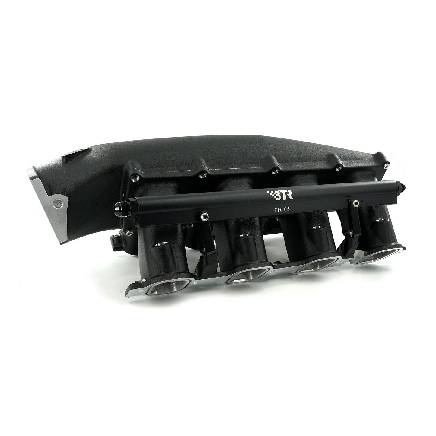 BTR TRINITY MID LENGTH INTAKE MANIFOLD - GEN V LT - BLACK WITH INJECTOR HOLES - TRA-GENV-INJ-BLK-ML