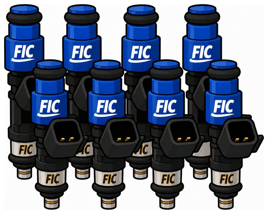 1200cc (130 lbs/hr at OE 58 PSI fuel pressure) FIC Fuel Injector Clinic Injector Set for LS1 engines (High-Z) (is301-1200h)