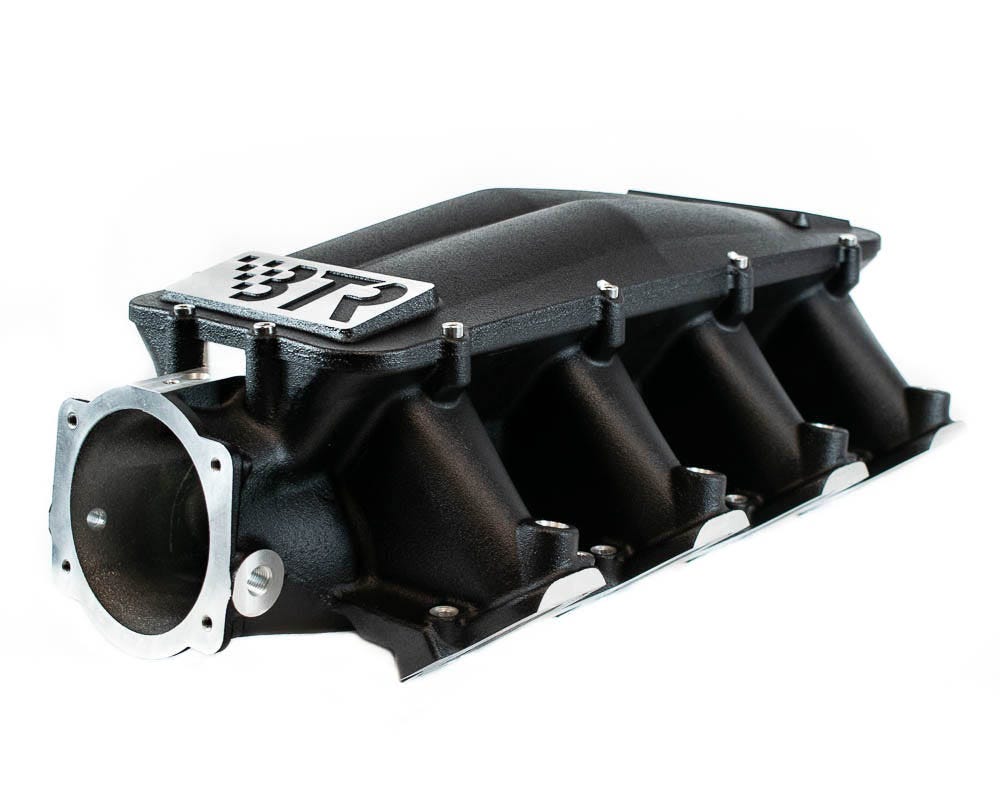 BTR EQUALIZER 1 INTAKE MANIFOLD - CATHEDRAL PORT - BLACK POWDER COAT - IMA-01-BLK