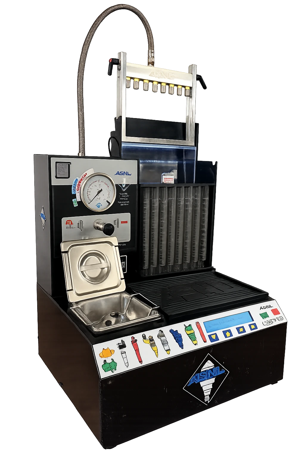 ASNU injector cleaning and flow testing machine